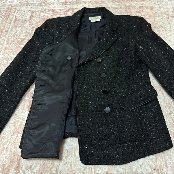 Ann Taylor Sparkly Tweed Blazer With Crystal Buttons - Picture 10 of 11